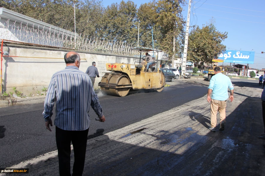 انجام روکش آسفالت خیابان دانشجو 2