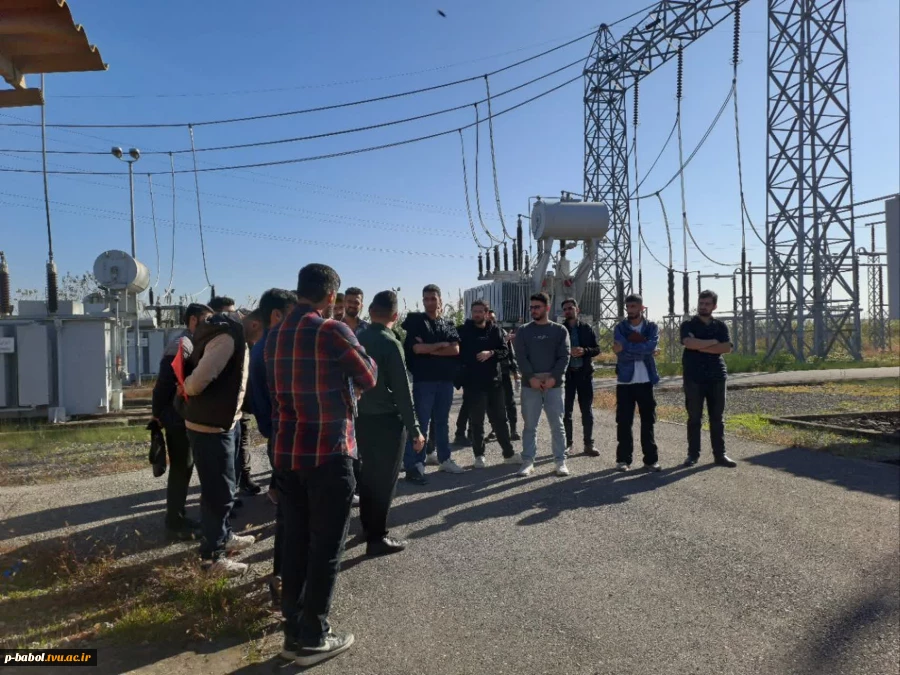 بازدید علمی دانشجویان رشته برق دانشگاه ملی مهارت واحد پسران بابل از پست 20/63/230 کیلو ولت بابل 3